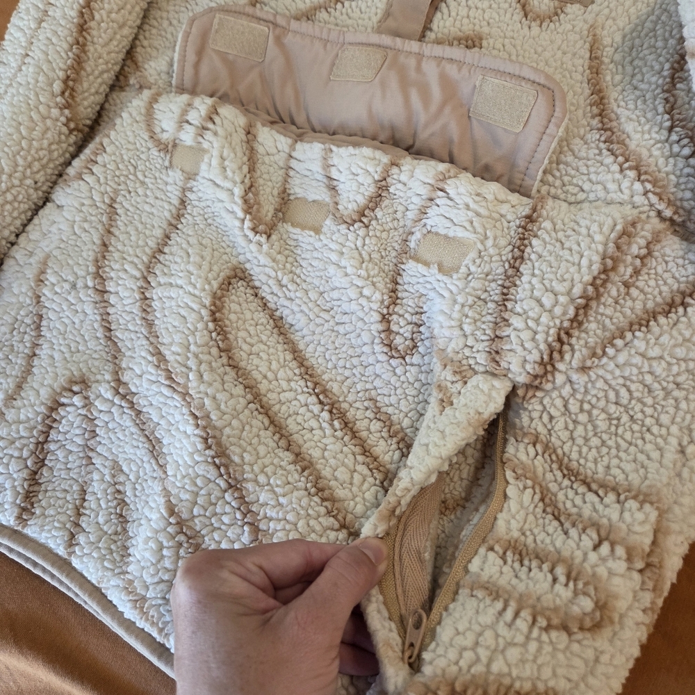 Billabong Adventure Division Switchback Mock Fleece Pullover Snap Button Beige S - Picture 5 of 9